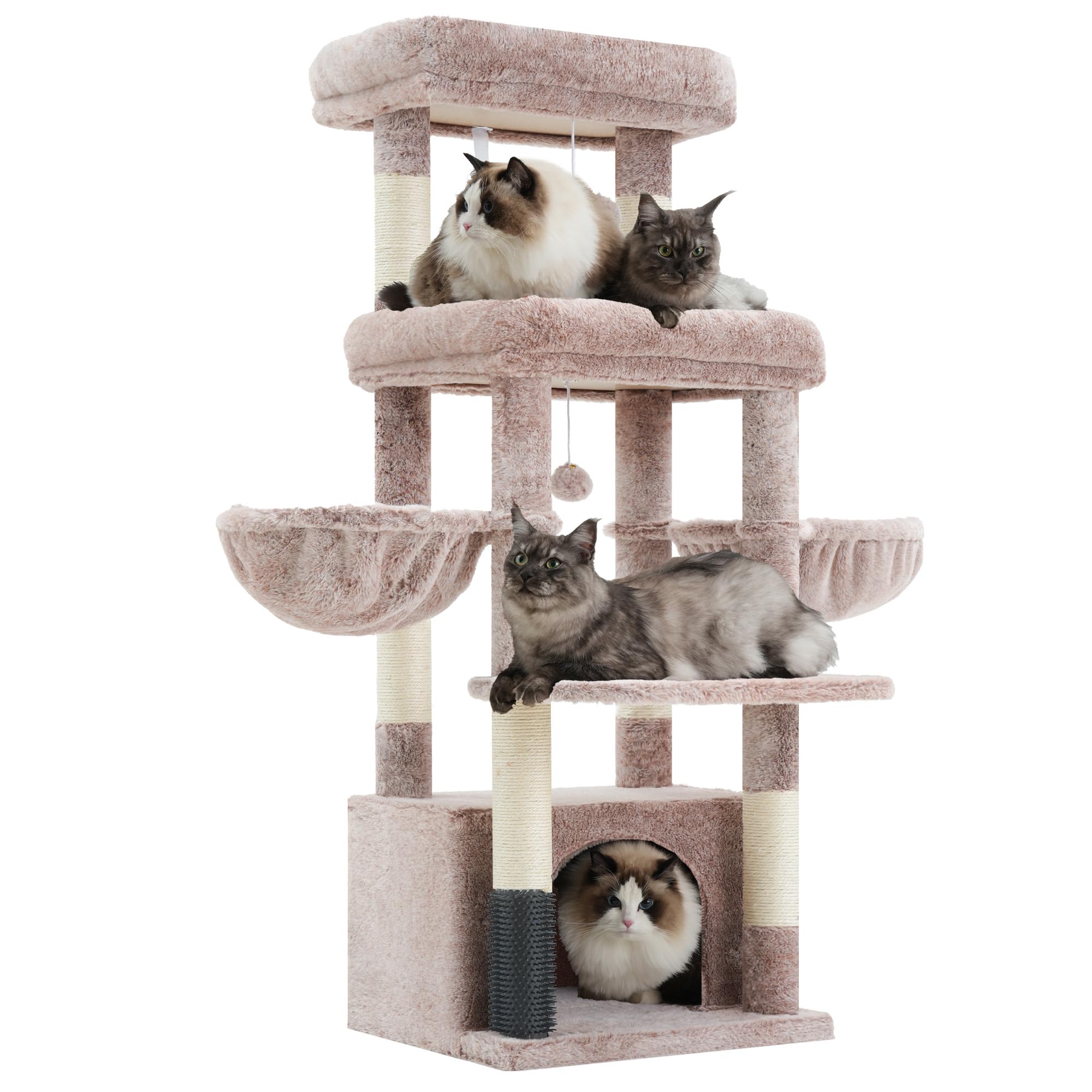 Arbre à chat beige-marron design pour grand chat de salon - 8