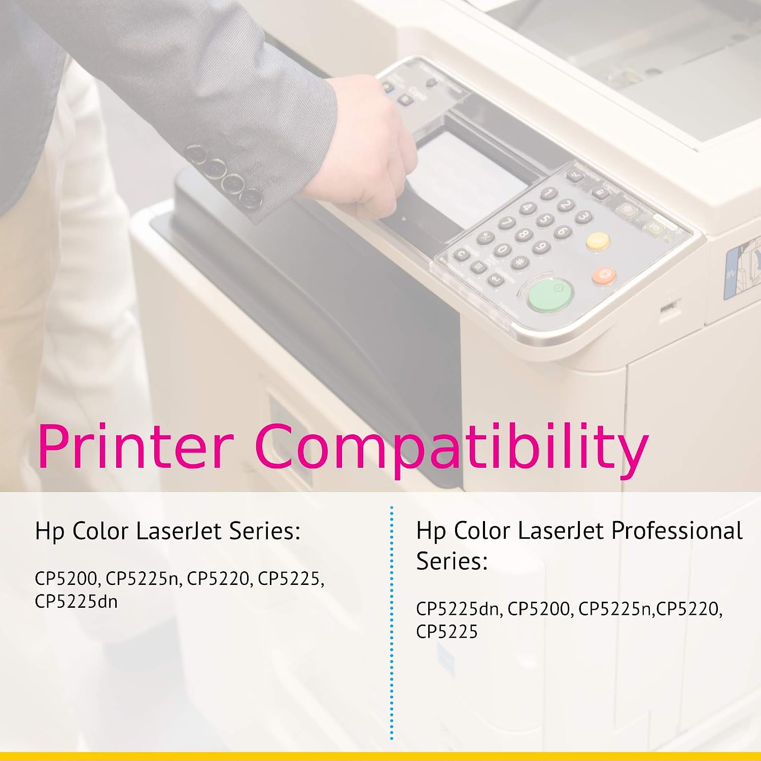CS Replacement Toner Cartridge Compatible with HP CP5220 CE742A Yellow
