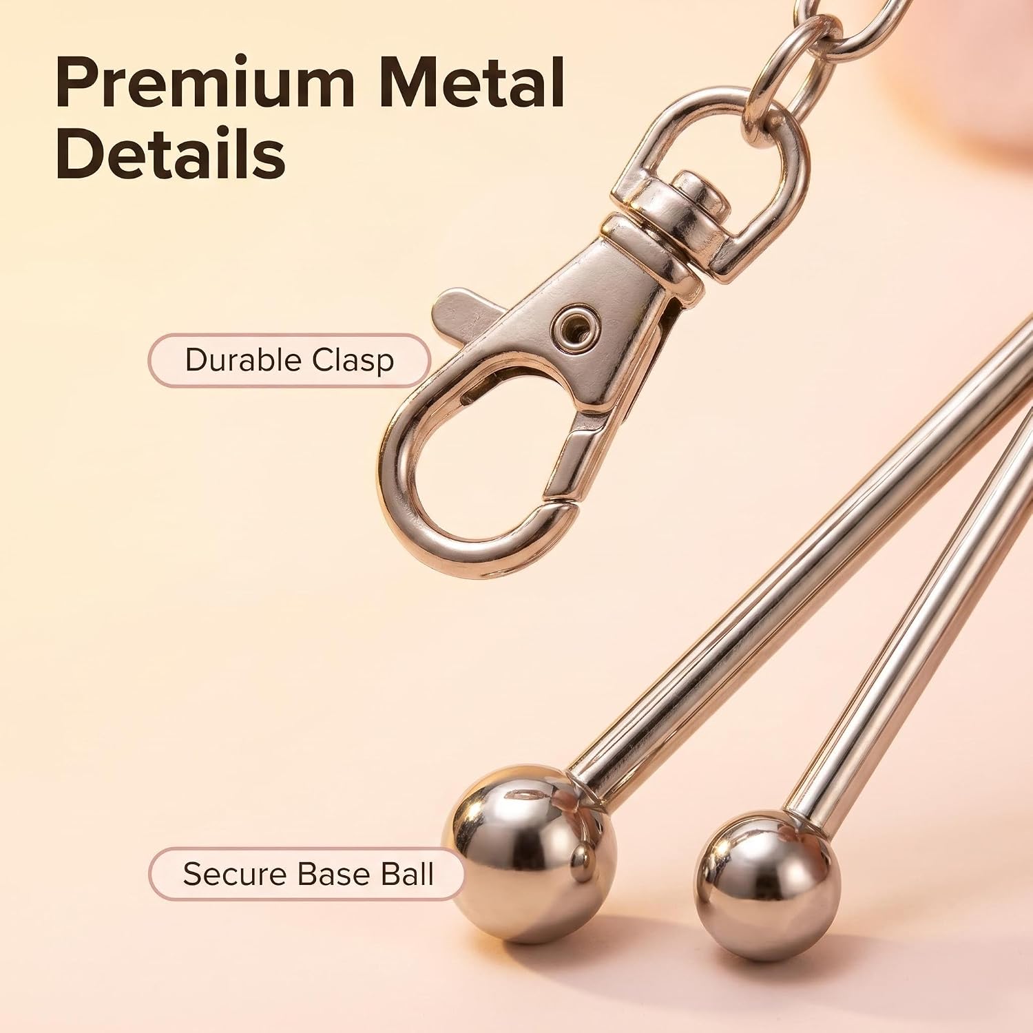 11 PCS Beadable Keychains Bars Bulk DIY Beaded Keychain Making Kit for Women & Men