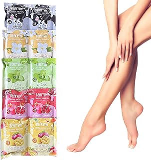 Crystal Jelly Pedicure Foot Soak Packets – 5Pack Foot Spa Soak for Pedicure, Jelly Foot Soaker – Pedicure Foot Bath Soak for Feet – 5 Scents: Mint, Milk & More - Ideal for Home Pedicure & Foot Care