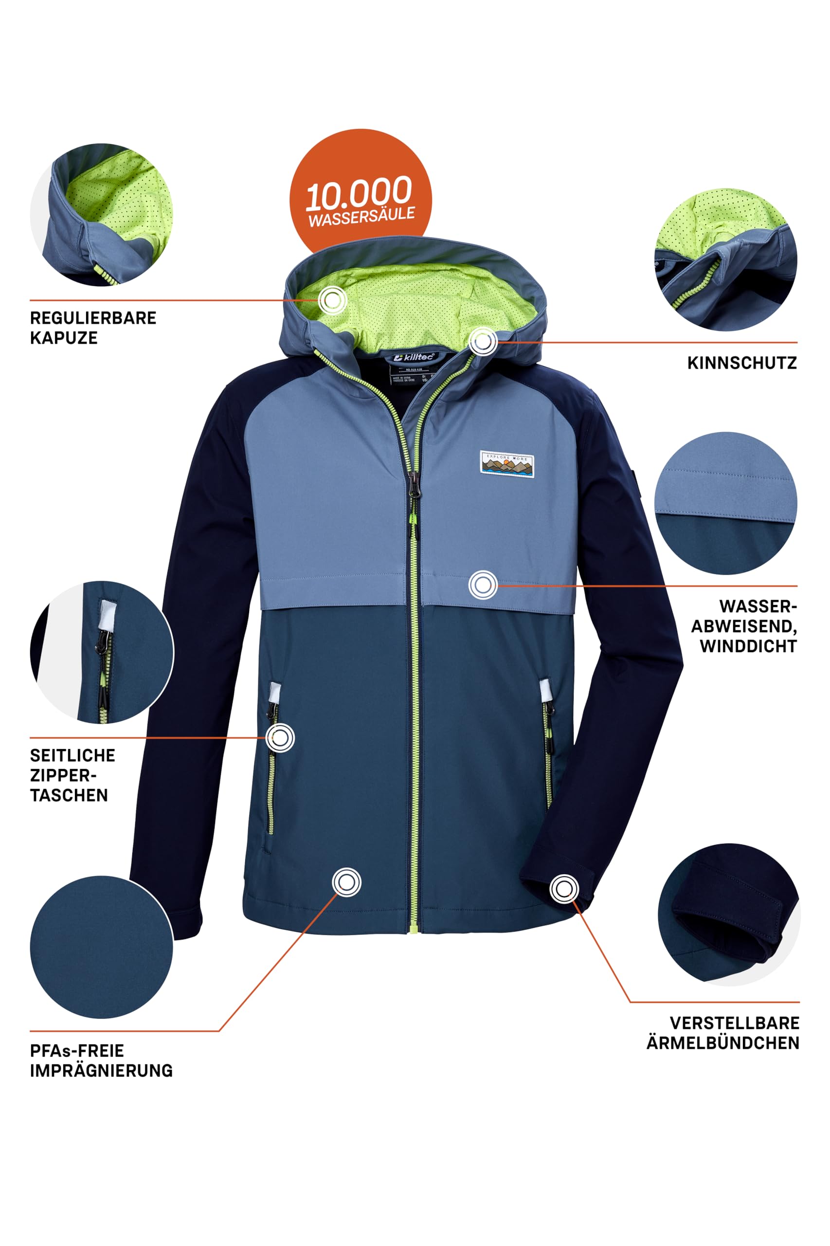 Killtec Kurtka softshell/kurtka outdoorowa z kapturem Chłopcy Kos 137 Bys Sftshll Jckt