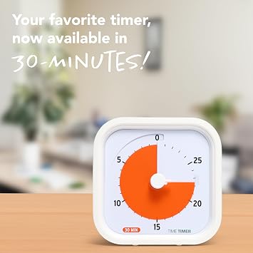 TIME TIMER Educational Edition Mod 30 Minutes - Visual Timer with Desktop Software for Kids Classroom Learning, Session Timer, Study Tool and Office Meetings with