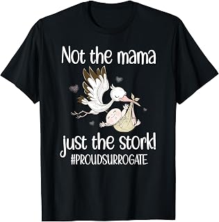 Funny Surrogate Mom Stork Surrogacy Announcement T-Shirt