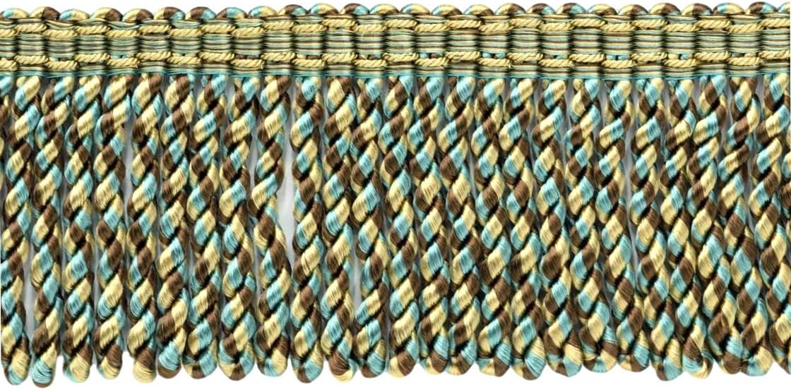 DÉCOPRO 3 Inch Long/Black Knitted Bullion Fringe Trim/Style