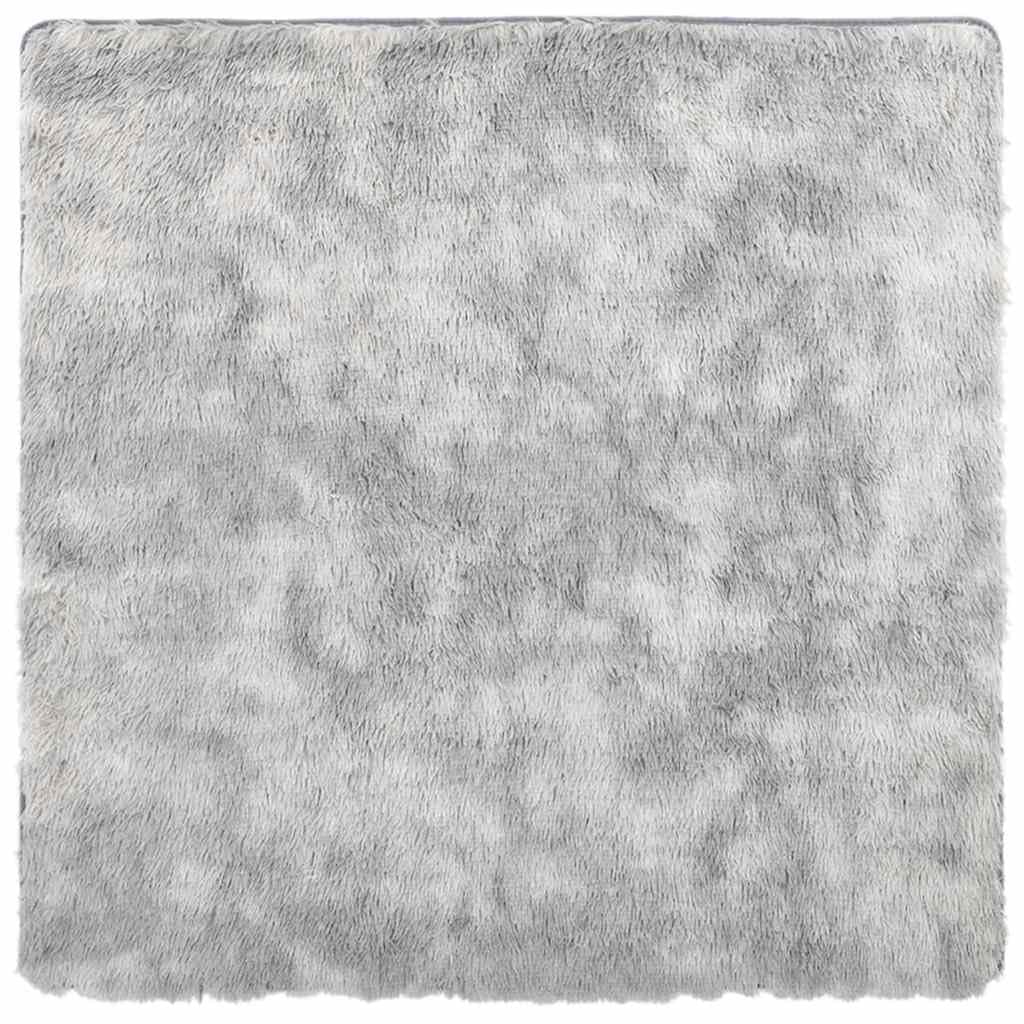 vidaXL Tapis Shaggy à Poils Longs NAVARRA Gris argenté 240x240 cm