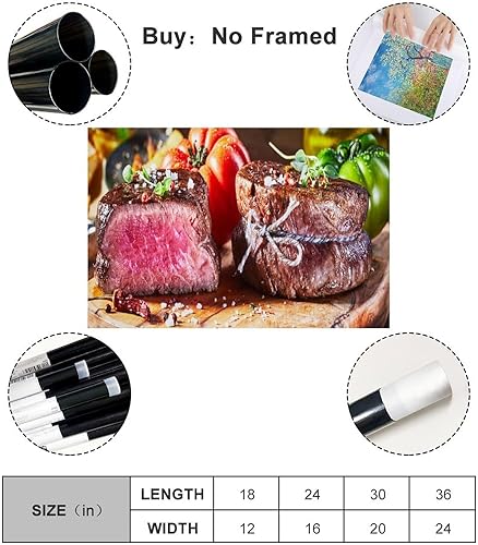 Miniatura 2 de Arte De La Pared De La Cocina 3 - Deliciosa Impresión De Lona De Comida Para Decoración De La Pared D Póster Pintura Decorativa Póster Lienzo Pared