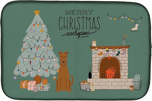 Miniatura 108 de Caroline's Treasures CK7824DDM - Tapete absorbente para secado de platos con diseño de bulldog inglés, rojo y blanco, para encimera de cocina, 14 x