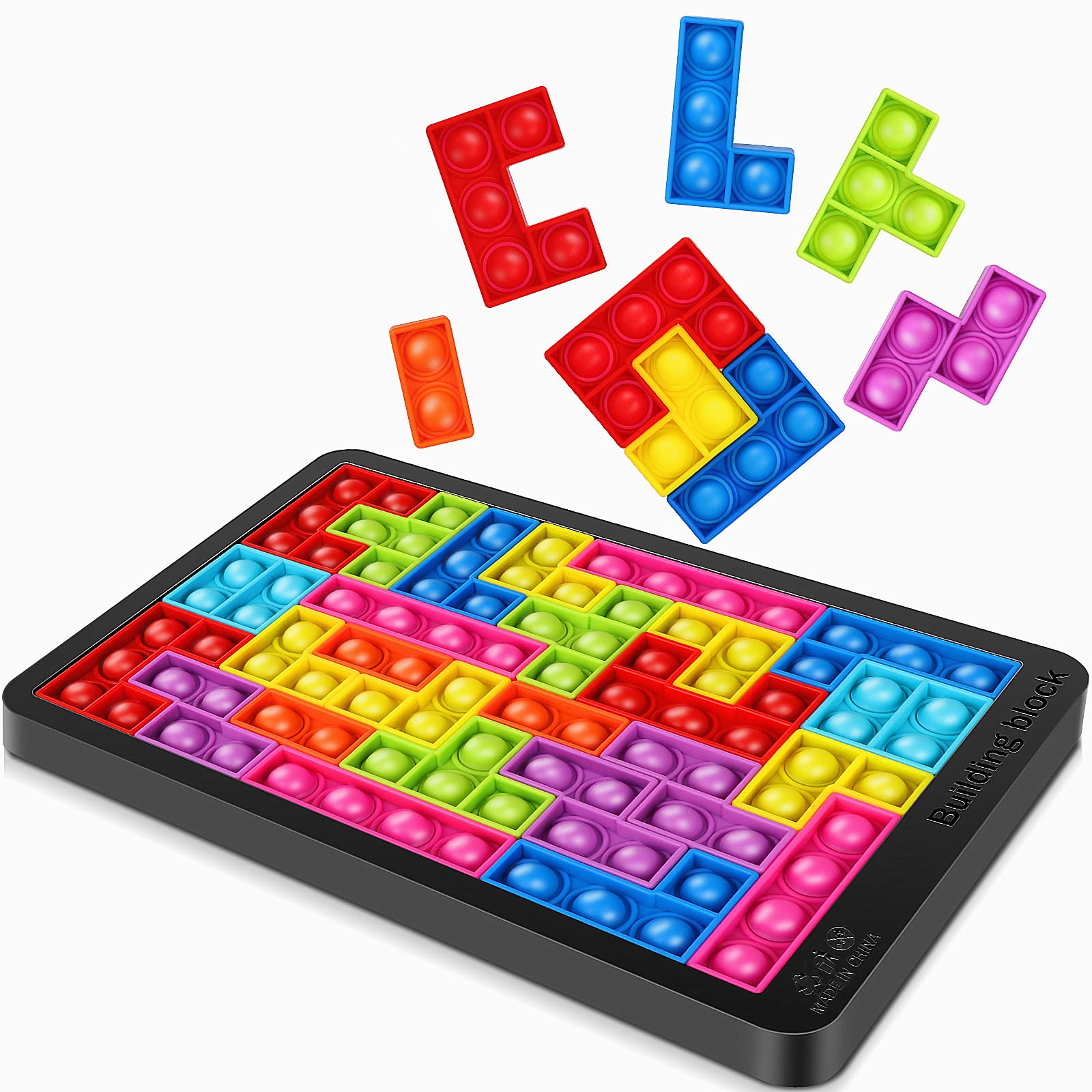 Buy Pop Puzzle Fidget Toys, UKKITEK Silicone Push Bubble Sensory Fidget