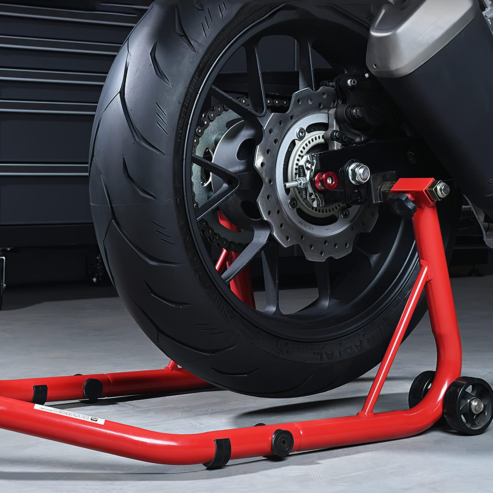 Supporto a forcella per cavalletti moto, cavalletto posteriore, gancio per treppiede di sollevamento forcellone per sollevatori moto, stile C