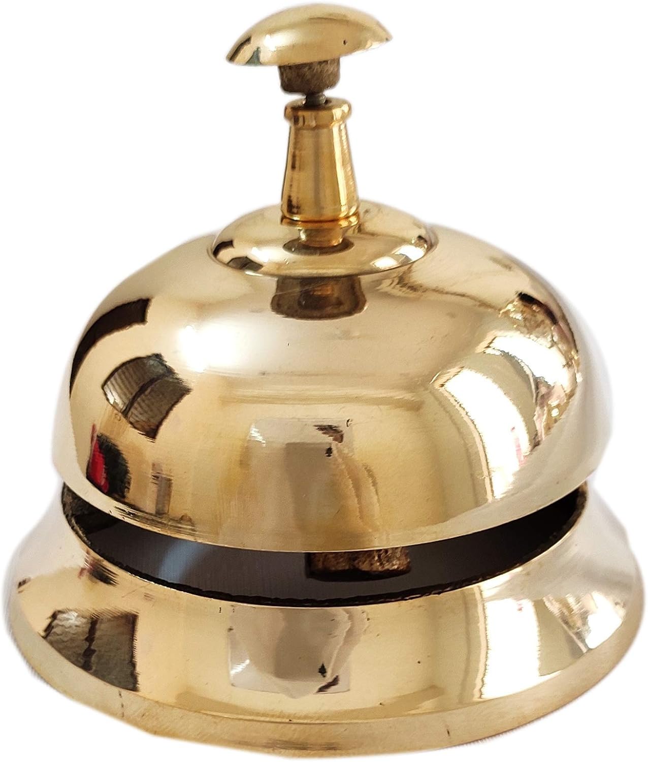 Artshai Brass Office Desk Call Bell Hotel Counter Bell Ornate Solid Brass : Office Products