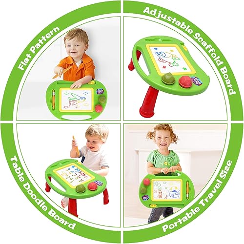 Miniatura 6 de Juguetes para niños pequeños, juguetes para niños de 1 a 2 años, tablero de dibujo magnético, pizarra borrable para niños, juguetes educativos para