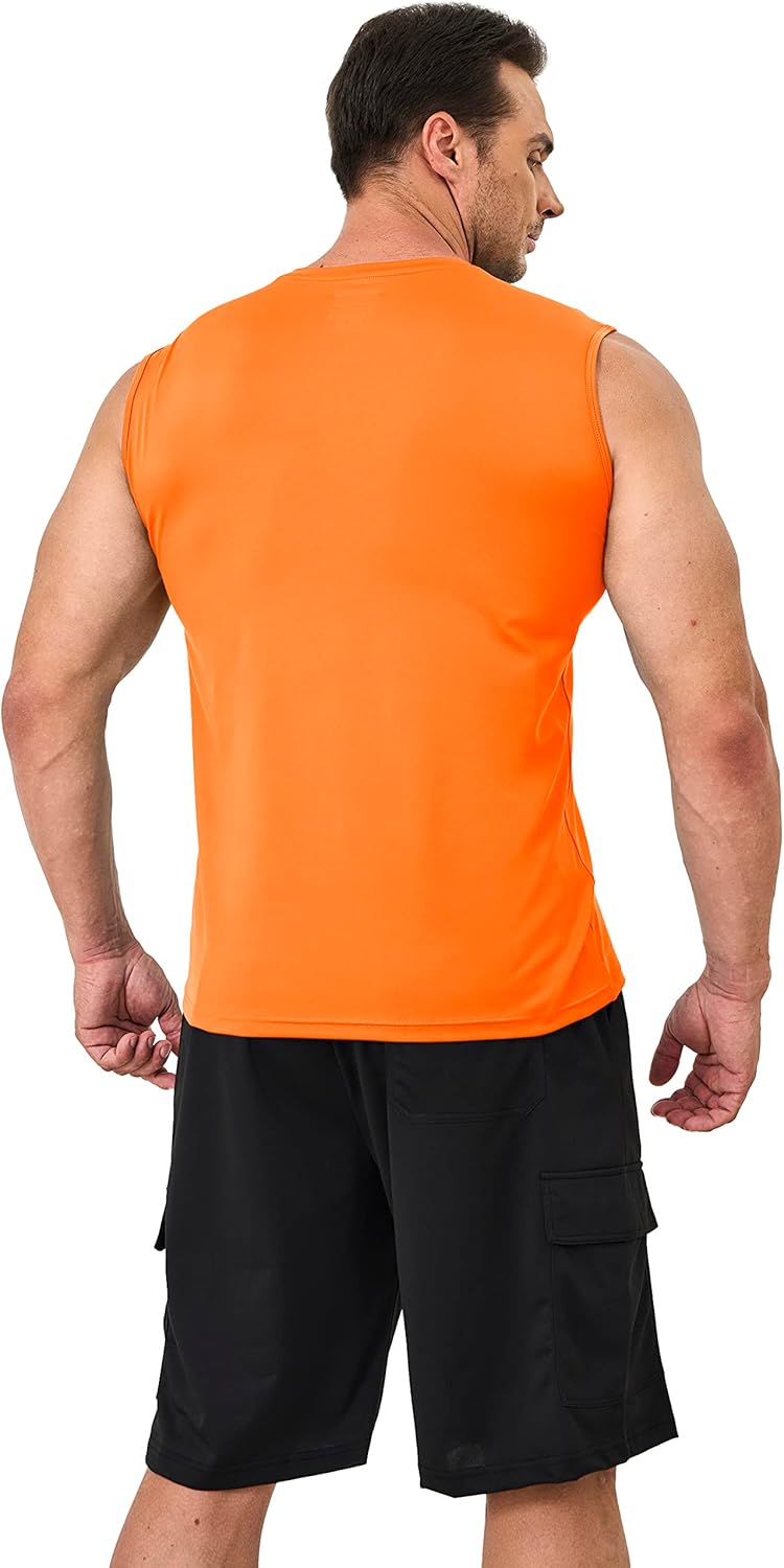 MAGCOMSEN Men's Sleeveless Shirts Quick Dry Tank Tops UPF 50+ Gym Muscle Workout Summer Beach Swim Shirt - Image 7