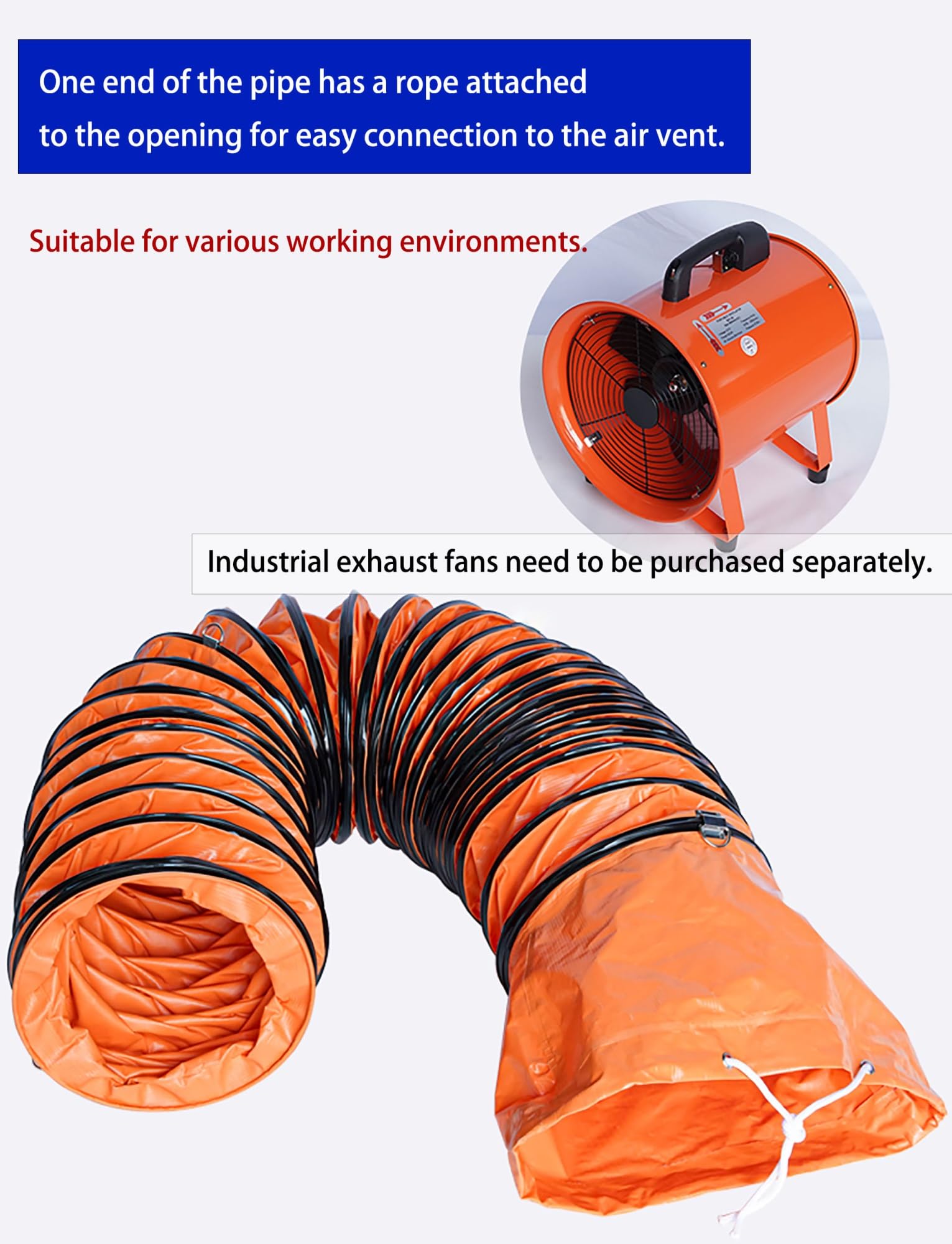 Manguera flexible retráctil con cuerda ajustable y anillo en D para aplicaciones de escape de alta temperatura