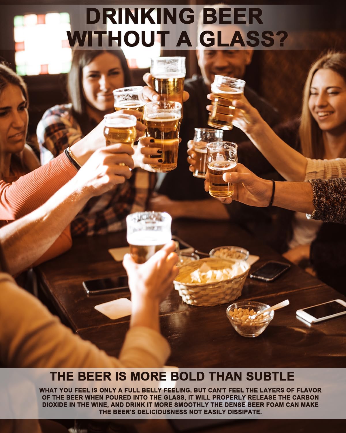 Pint Glasses,20oz British Beer Glass,Classics Craft Beer Glasses,Premium Beer Glass Tumbler Set of 4, Unique Design Beer Glasses Easy Stacking in The Cupboard - Image 5