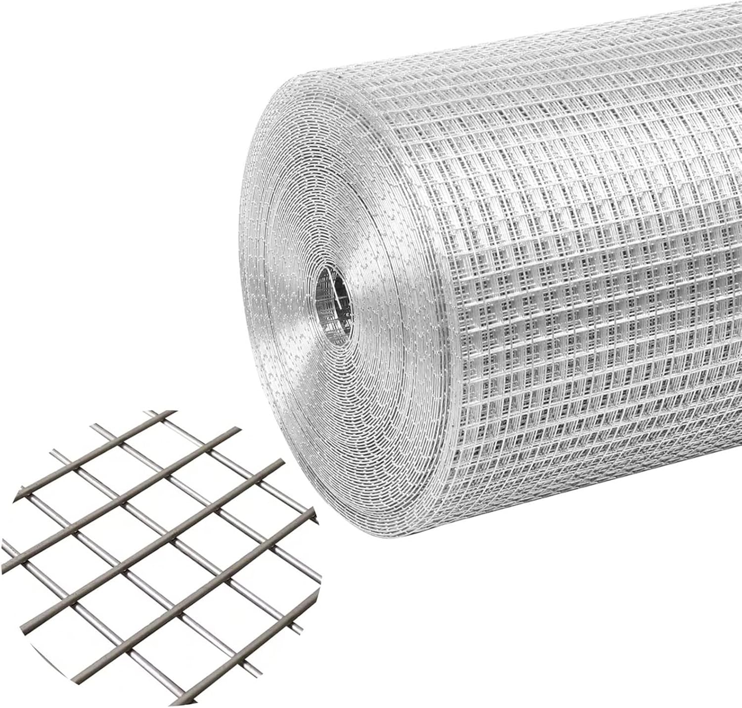 304 Stainless Steel Welded Wire Mesh, 1/2" Hardware Cloth Roll - Rustproof, Heat Resistant Chicken Wire for Garden, Poultry, Rabbit, Plant Support (1x9m)