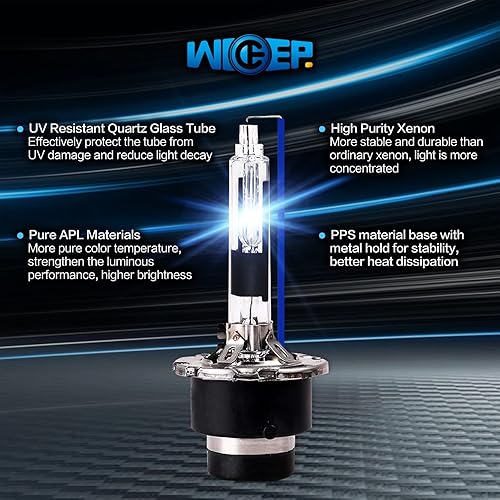 Miniatura 9 de Bombillas HID de xenón D2R, 6000K 35W, 85126UB 66250 85126WX repuesto para luz baja, 2 unidades