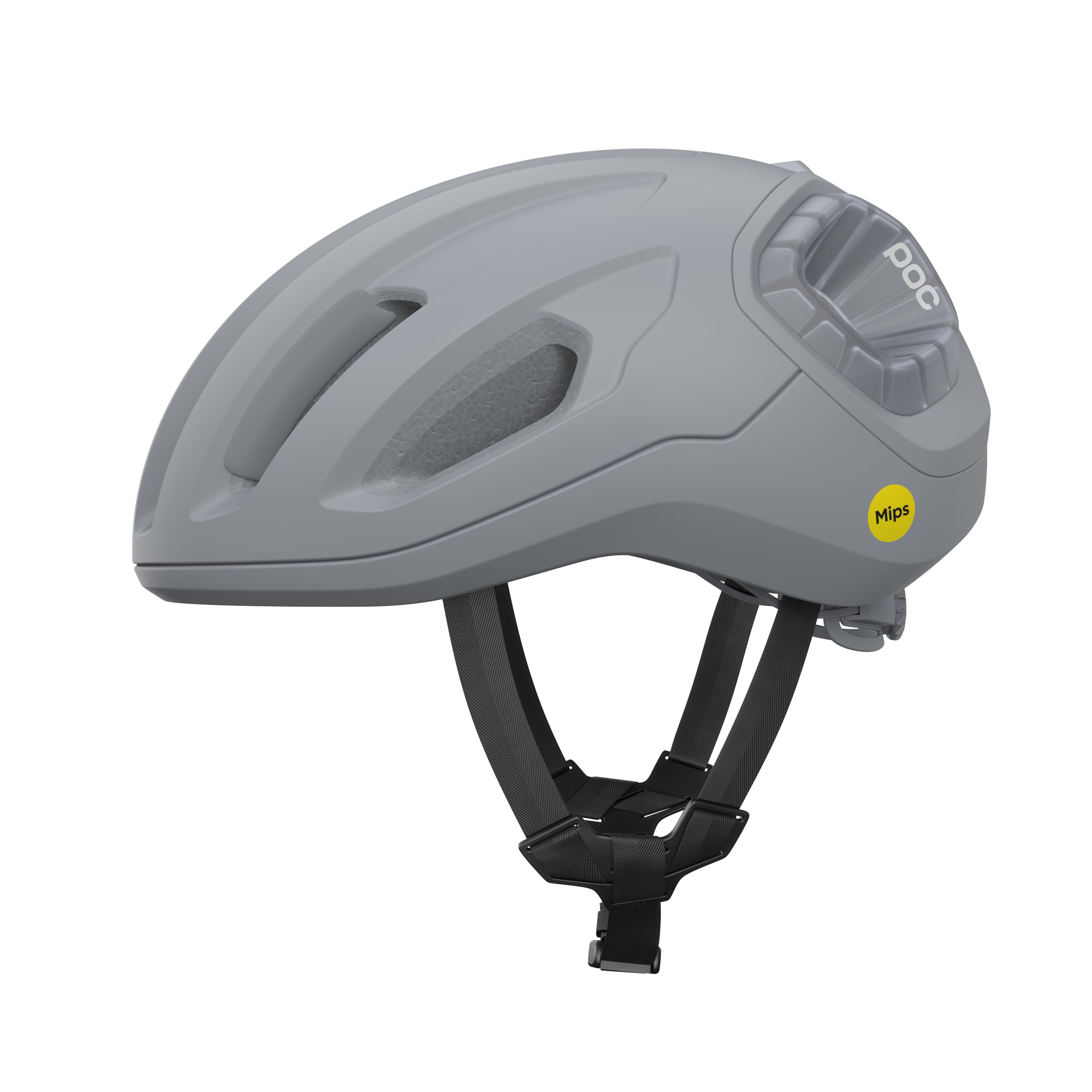 POC Amidal – Aerodynamic Road Cycling Helmet with MIPS Air Node, Reinforced Rear Zones, 360° Fit System and Knog Light Compatibility for Safety and Visibility