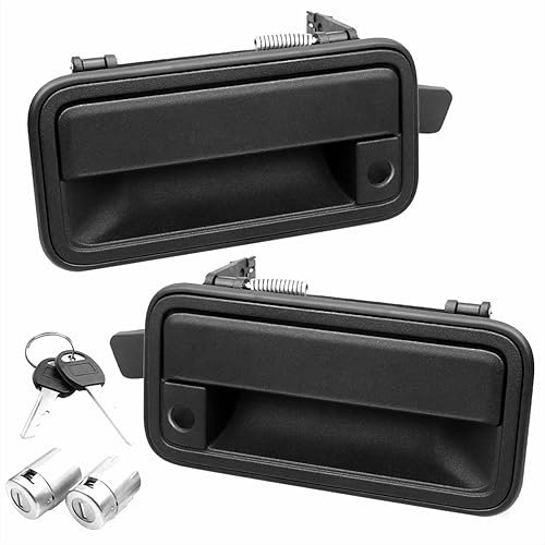 Miniatura 7 de OCHIKI Manija exterior de puerta delantera con cilindro de bloqueo y llave para Chevrolet Chevy Suburban Tahoe GMC Yukon 1995-2000 Reemplazar