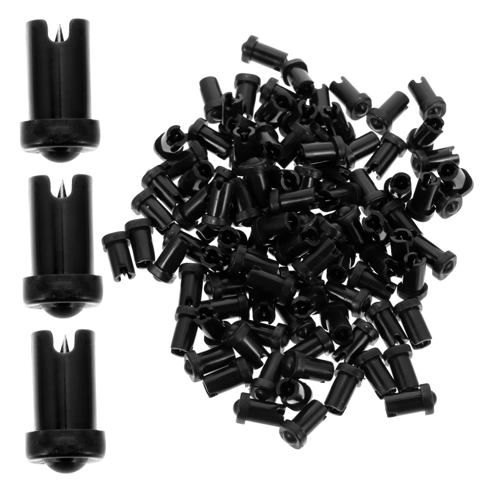 FOMIYES Lash Glue Pin Blocking 100pcs Eyelash Glue Needles Glue Bottle Anti-clog Needle Eyelash Extension Supplies