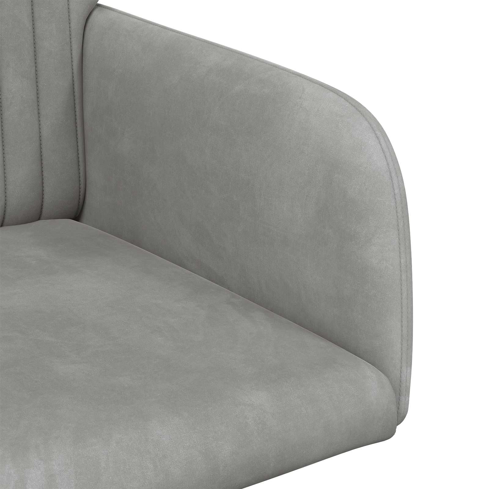 Set di 2 sedie da pranzo in velluto grigio chiaro con imbottitura, design ergonomico, struttura in metallo stabile, comoda seduta imbottita, ideali per cucina, sala da pranzo, ristorante e
