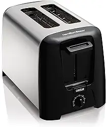 Torradeira Elétrica Cromada/Preta, 110v, Hamilton Beach