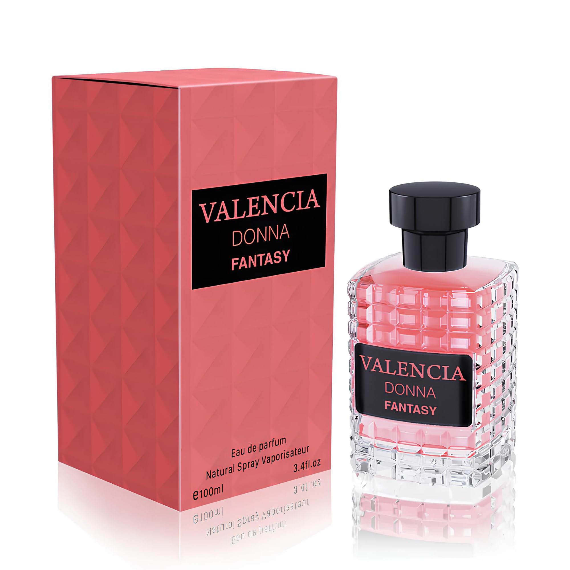 A CENTER Valencia Donna Fantasy Women's Perfume, Floral Fruity Fragrance Gift for Women, Eau De Parfum Spray with Elegant 100ml Bottle