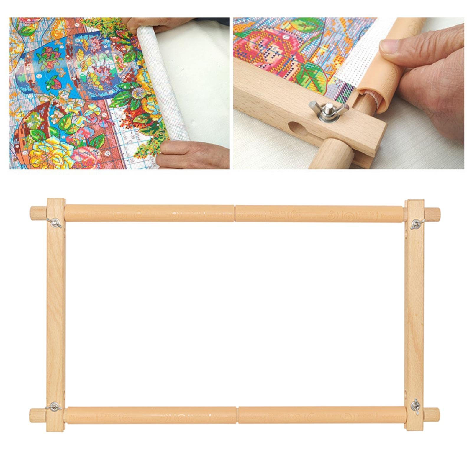Legno di faggio Arazzo Scorrimento Universale Ricamo Ricamo Supporto per Telaio Punto Croce Artigianato Fai da Te Quilting Hoop per la Pittura su Seta