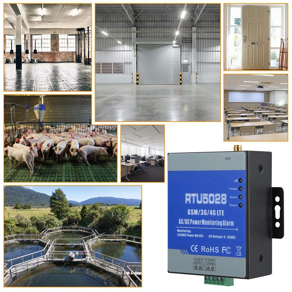 Rtu5028 gsm Alarma de Monitoreo de Estado de Voltaje de Energía, Conexión Inalámbrica Control Remoto, Falla de Energía Alerta de Recuperación(EU)