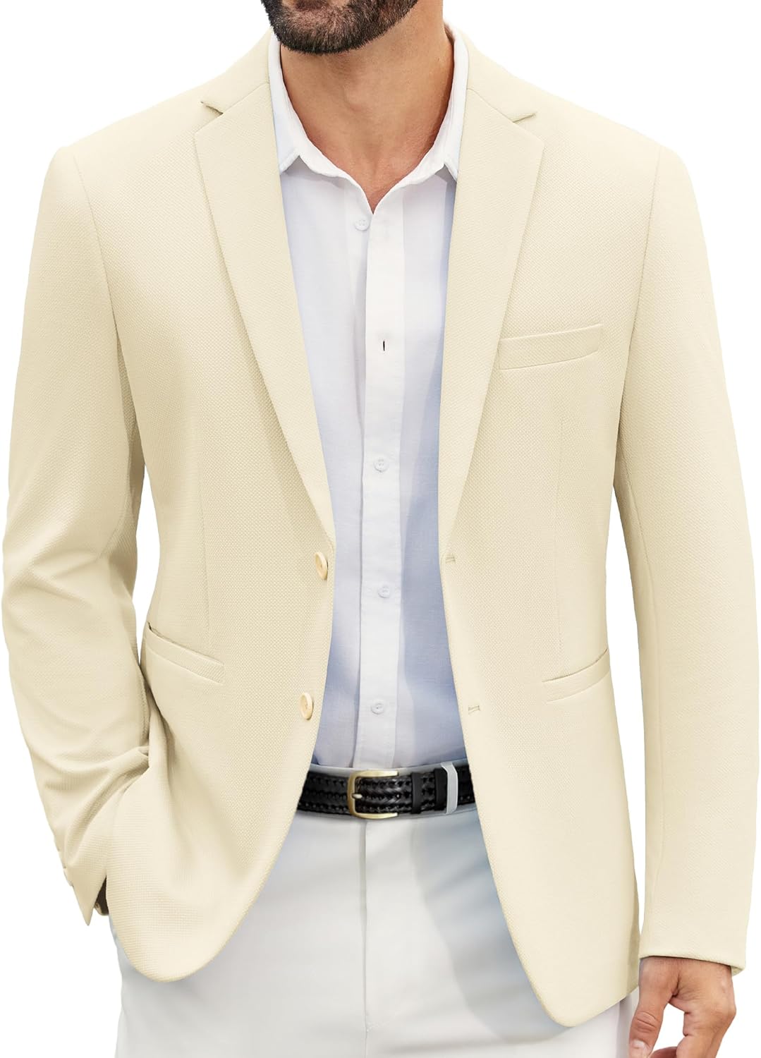 COOFANDY Men's Casual Blazer Slim Fit Suit Jackets Two Button Lightweight Knit Sport Coat