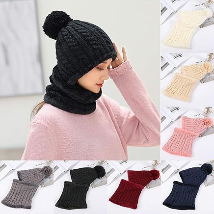 Jinxuny Mujeres Bufanda de Invierno Conjunto de Gorros de Punto Polar Bufanda de Cuello mant?n de Bucle de c?rculo Bufanda Conjuntos para Deportes al Aire Libre (Color : Black) Jinxuny Mujeres Bufanda de Invierno Conjunto de Gorros de Punto Polar Bufanda de Cuello mant?n de Bucle de c?rculo Bufanda Conjuntos para Deportes al Aire Libre (Color : Black)