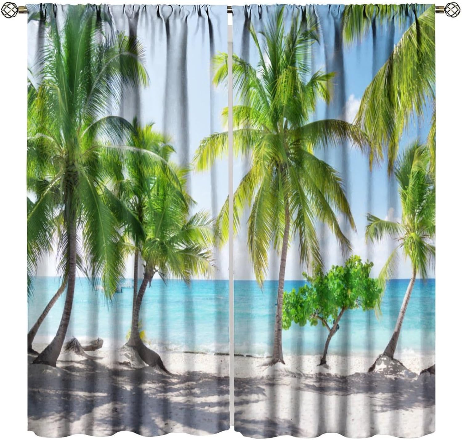 Rideau anti froid thermique isolant à oeillets paysage d'arbres 3D pour chambre des enfants