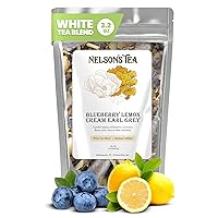 Vista 12 de Nelson's Tea - Té Earl Grey Hoja suelta - Té negro de frambuesa Earl Grey con frambuesas secas - Hoja suelta Earl Grey con pétalos de aciano