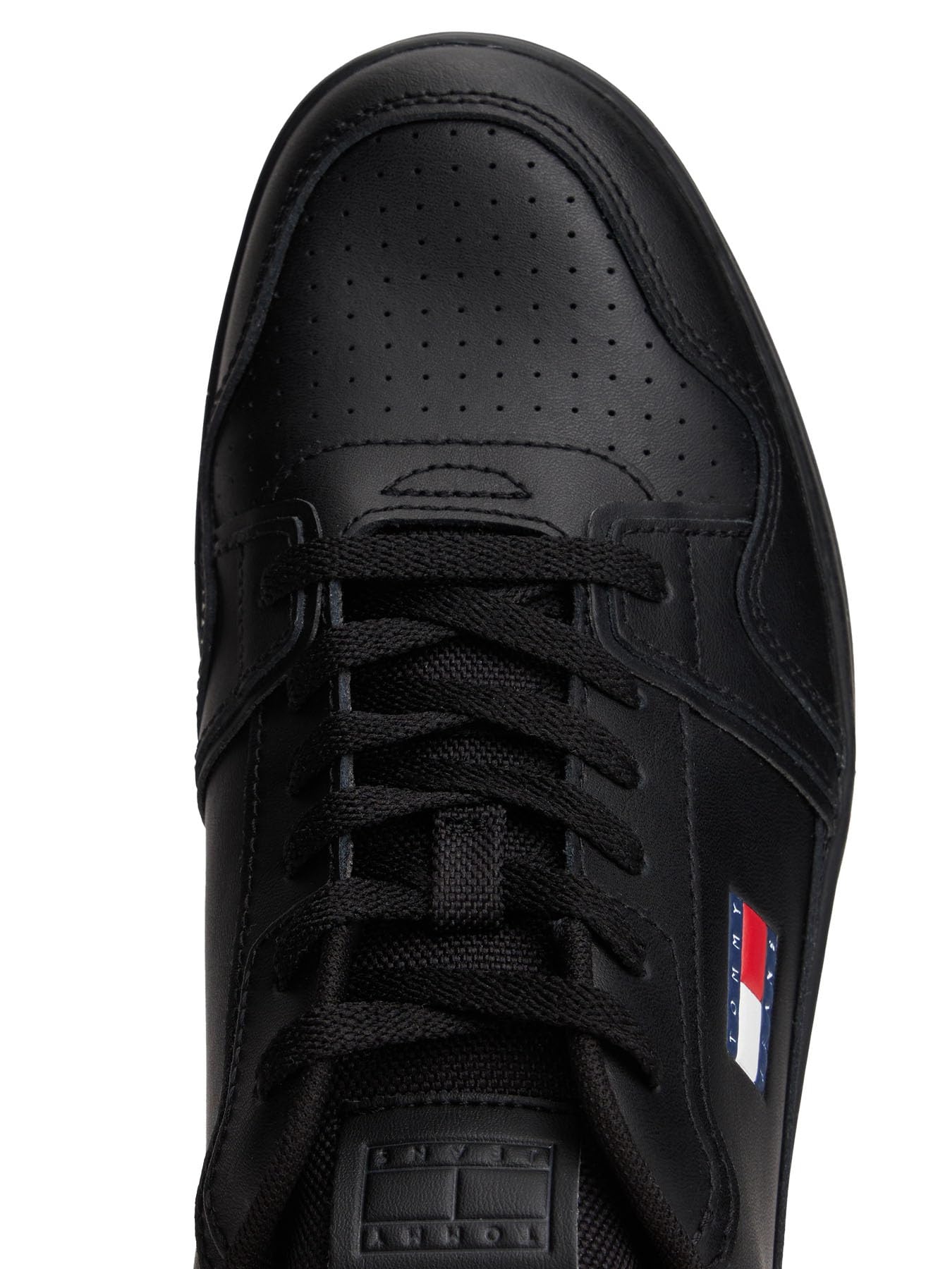 Tommy Jeans Uomo Sneakers con Suola Preformata Tjm Retro Basket Profilo Basso, Nero (Black), 44