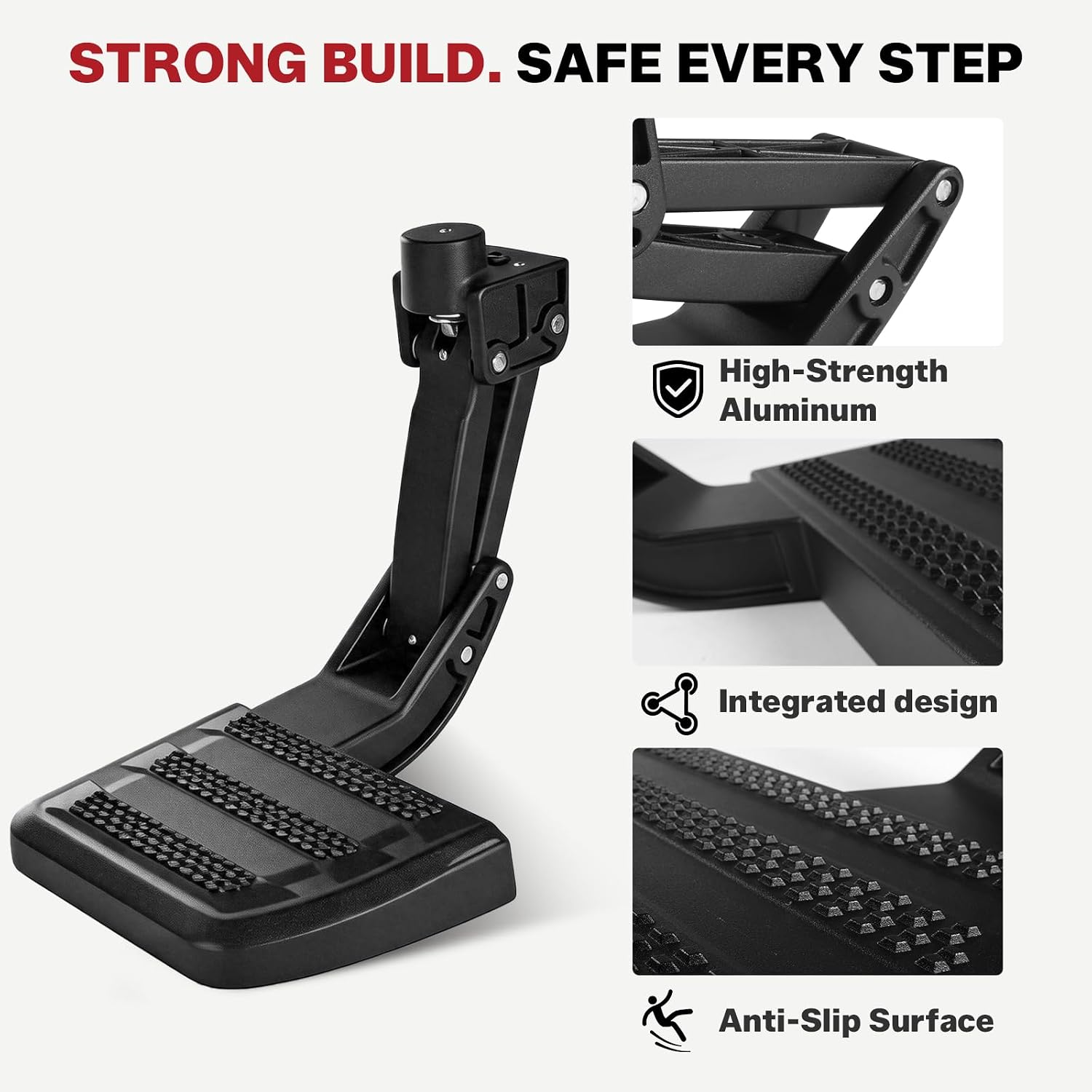 Rear Bed Step Compatible with Toyota Tacoma 2024–2026, 350 LBS One Piece Heavy Duty All-Aluminum Truck Tailgate Step, Non-Slip Surface, No-Drill Installation, Replaces OEM PT392-35920 | All Aluminum Bed Step for Toyota Tacoma 2024–2026