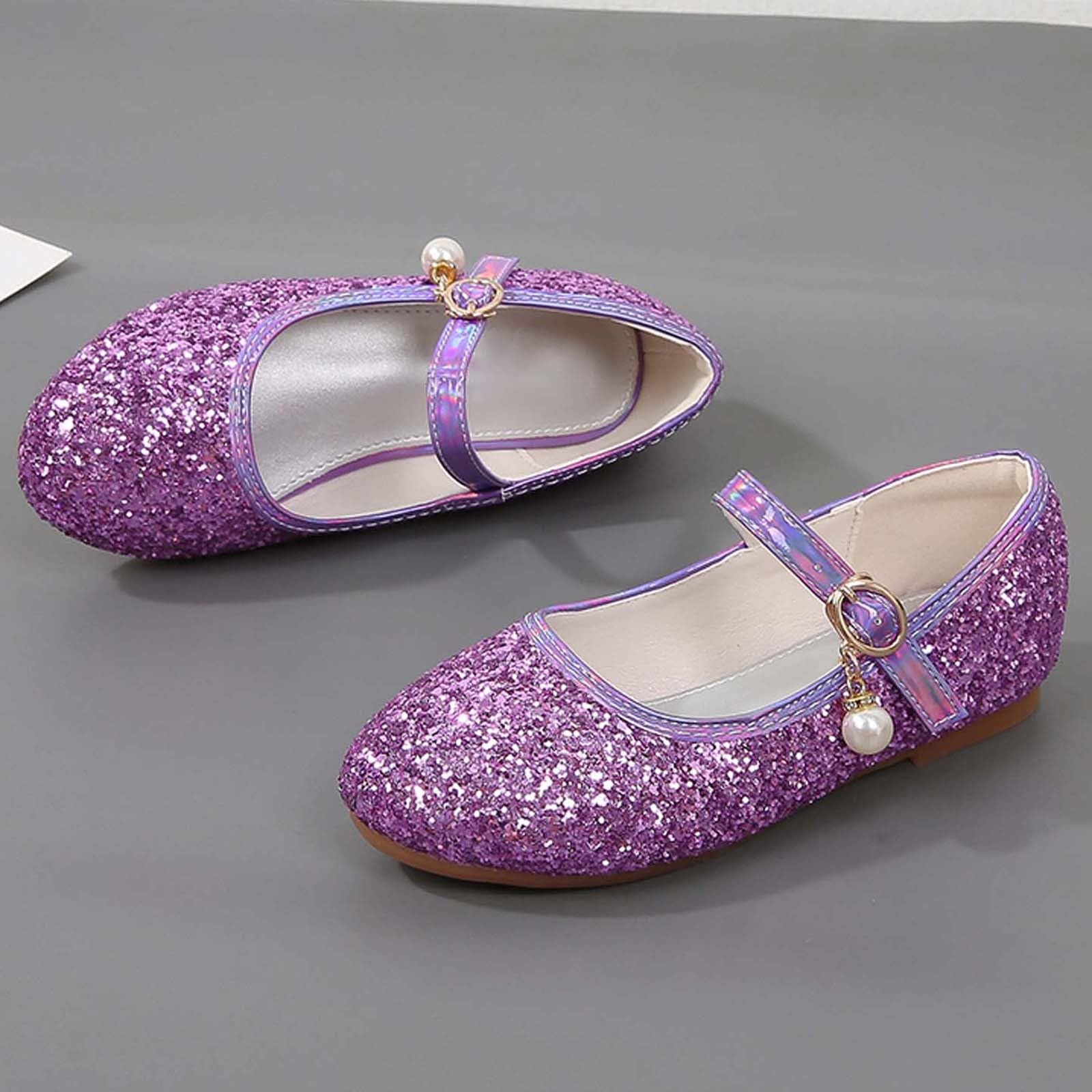 Scarpe Principessa - Ballerine Bambina Scarpe Glitterate per Ragazza Bambina Bimba, Scarpette Cosplay con Paillettes Eleganti per Festa Cerimonia