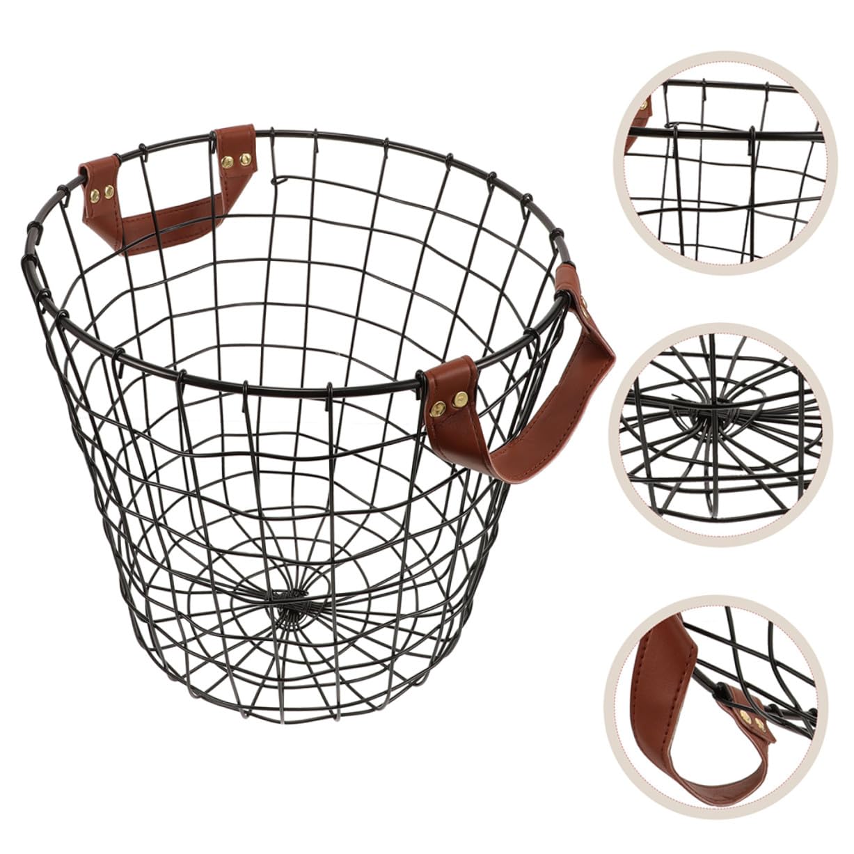 Panier à Bois Solide et Peu Encombrant en Fer Noir 2 Pièces de Chauffage avec Poignées Pliables Grosse Capacité pour Rangement Extérieur