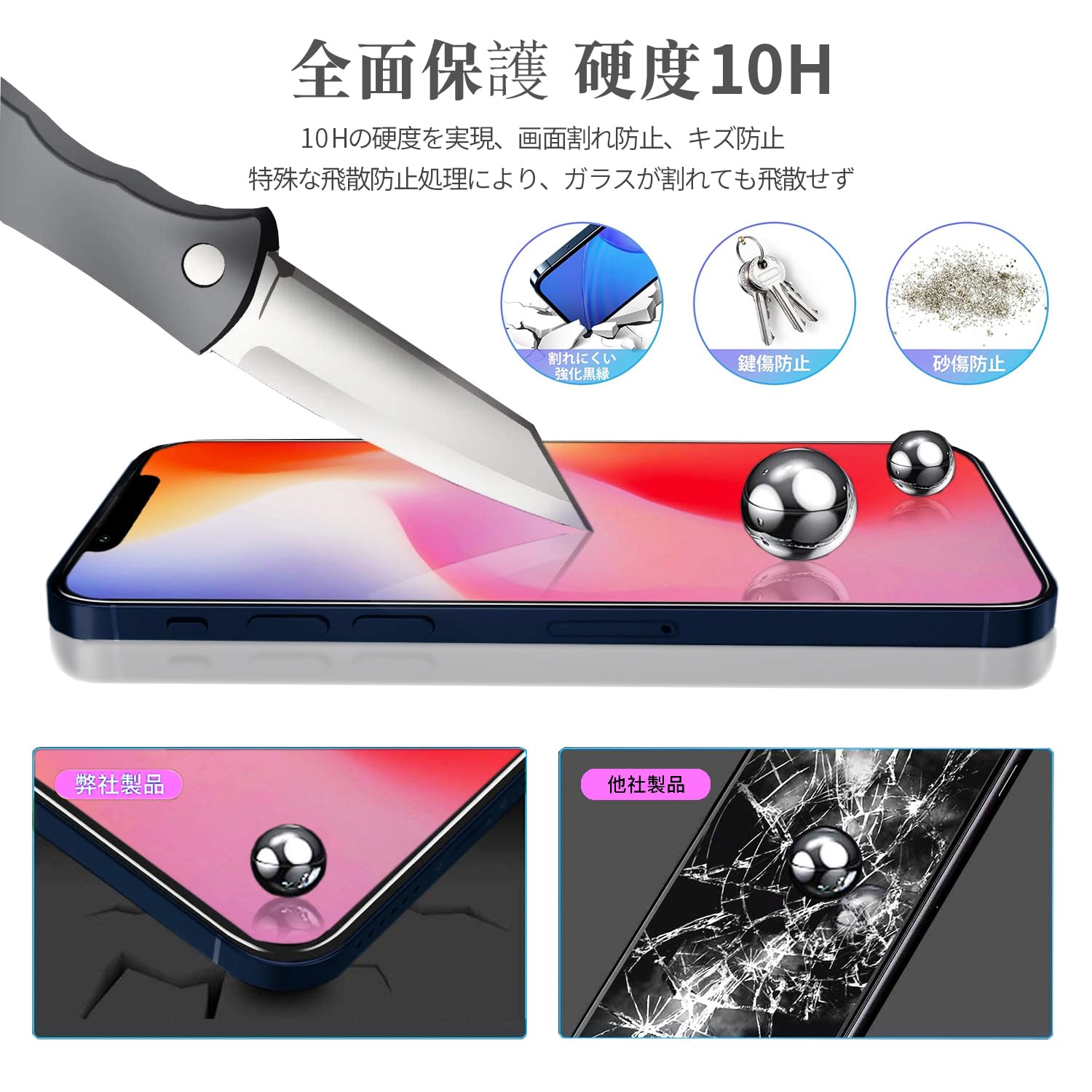 Amazon | DZHFU iPhone 16E 用 強化ガラスフィルム 6.1インチ 高透過率 