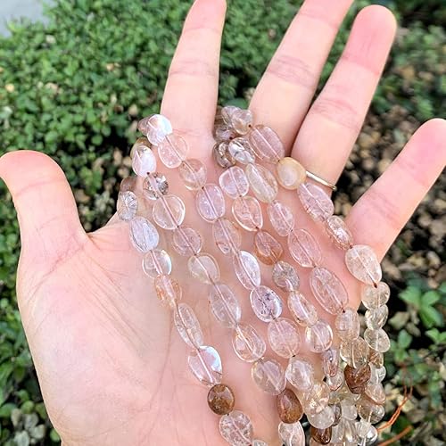 Miniatura 2 de Adabele GZ12-34 - 3 hebras de piedras preciosas curativas de cuarzo rutilado de cobre marrón natural de 0.315 in a 0.433 in, forma libre, cuentas