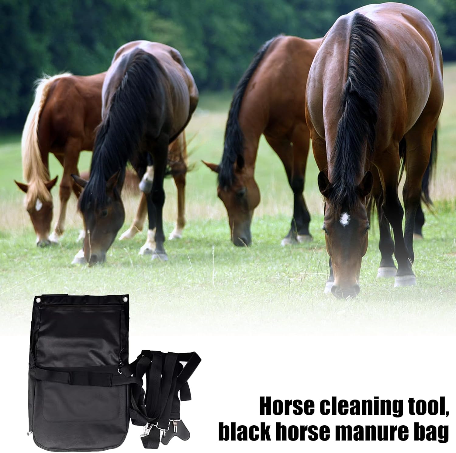 Horse Manure Storage Bag for Riding Areas Collector Equine Waste Catcher Manures Collector