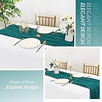 Vista 56 de Showgeous 10 Pack Baby Pink Cheesecloth Table Runner 10FT Long Semi-Sheer Gauze Table Runner Boho or Rustic Wedding Decor for Wedding Decor Arch