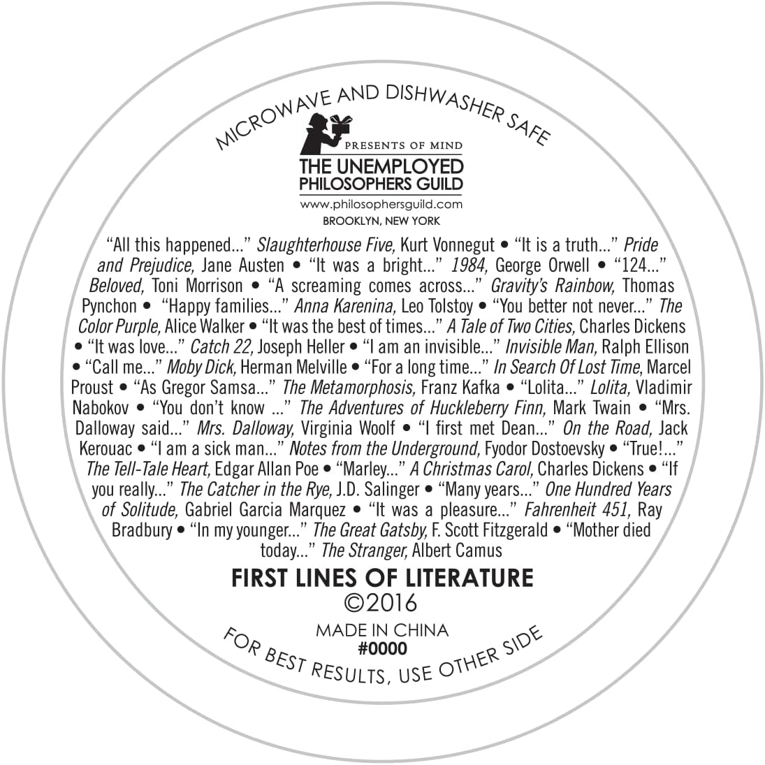 The Unemployed Philosophers Guild First Lines of Literature Coffee Mug - Famous Openings from Books, Novellas, and Short-Stories, Comes in a Box, 14oz - Image 6