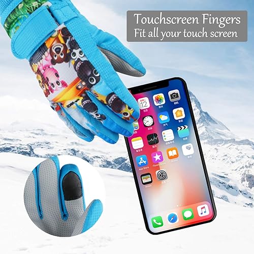 Miniatura 4 de Guantes de nieve para hombre y mujer, impermeables, para invierno, cálidos, para esquí, snowboard, guantes para mujer