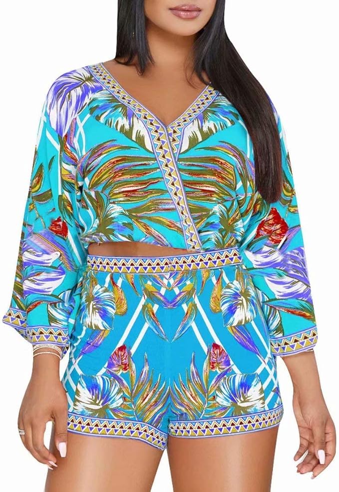 Women's Jumpsuit Summer Short Jumpsuit V Sleeve Elegant Long Retro