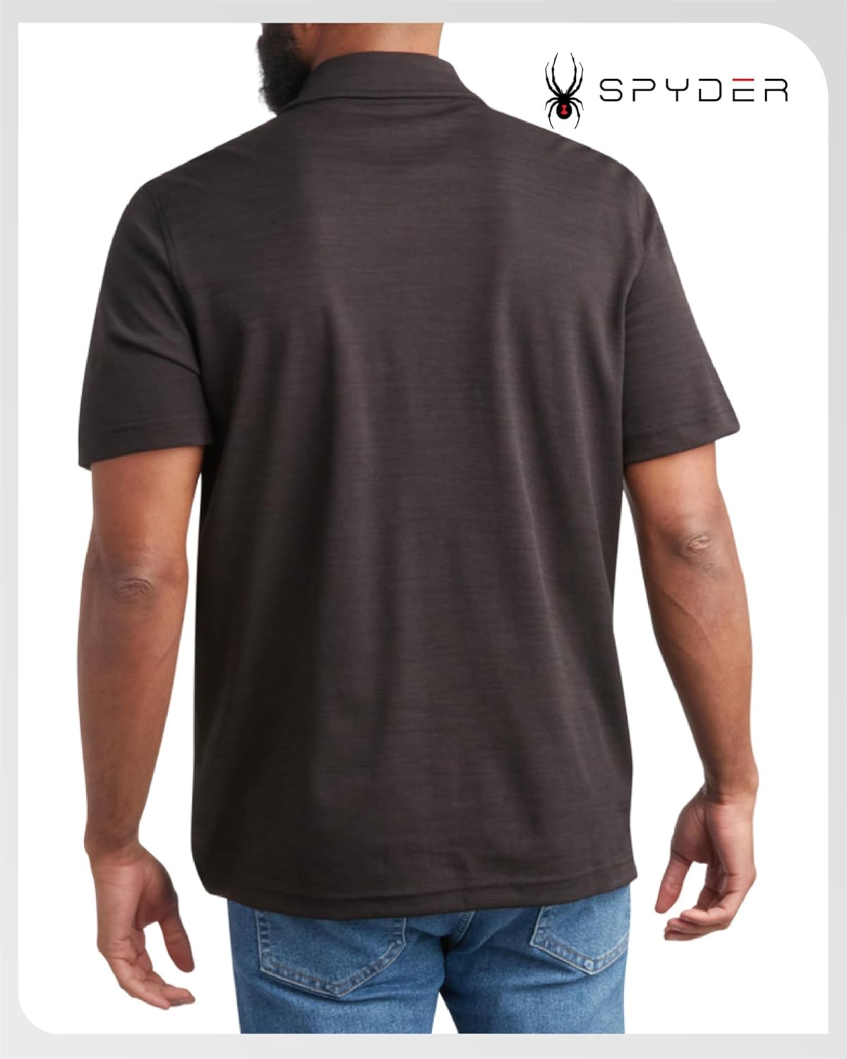 Spyder Mens Golf Shirts - Lightweight Moisture-Wicking Athletic Performance Collared Short Sleeve Polo Shirts for Men - Image 2