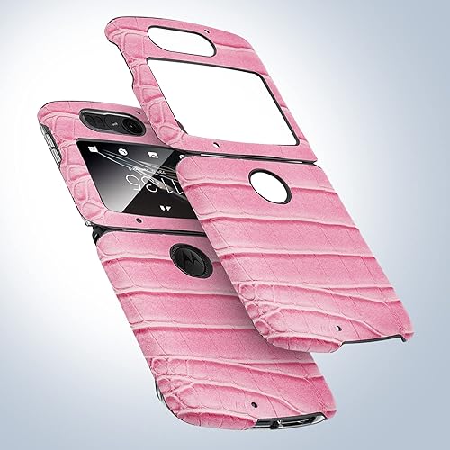 Miniatura 5 de Funda para Motorola RAZR 5G Flip Phone, funda protectora a prueba de golpes para Motorola Moto RAZR 5G Flip Phone (2020) XT2071 (rosa)