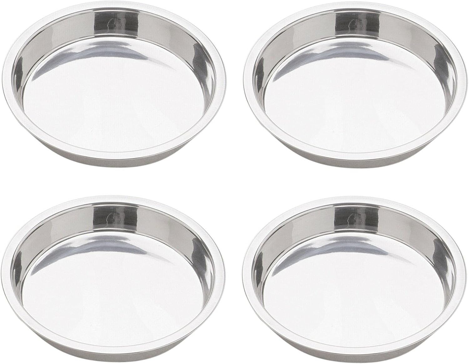 SensaitiN 9 Inch Stainless Steel Round Cake Pan, (4Pack