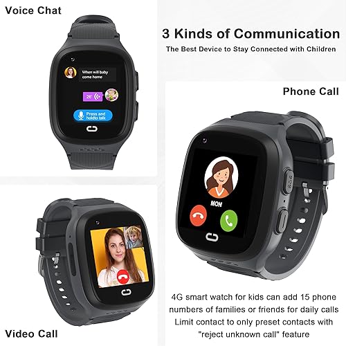 Miniatura 5 de Reloj inteligente para niños, relojes inteligentes para niños y niñas con pantalla táctil HD de 16 juegos, reproductor de música, cámara, reloj