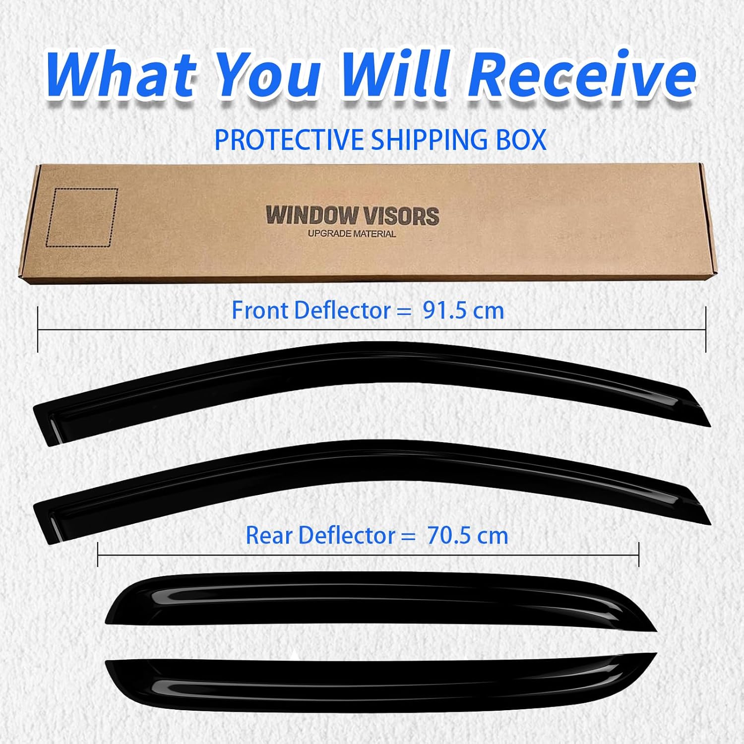 Window Rain Guards Compatible 2000-2006 Chevy Tahoe Yukon for 00-06 Cadillac Escalade 4PC Side Wind Deflector Visors Shade Vent