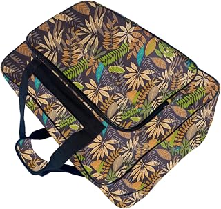 Fitooles Bolsa de almacenamiento portátil para máquina de coser, bolsas de viaje de nailon resistente con bolsillos para accesorios con vibración, Color marrón, 462332cm