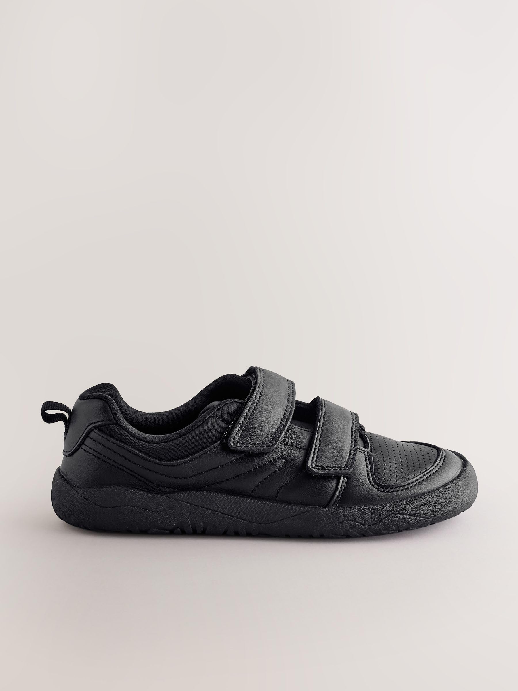 NEXT Niños Zapatos Escolares Barefoot de Piel con 2 Tiras de Cierre con un Toque